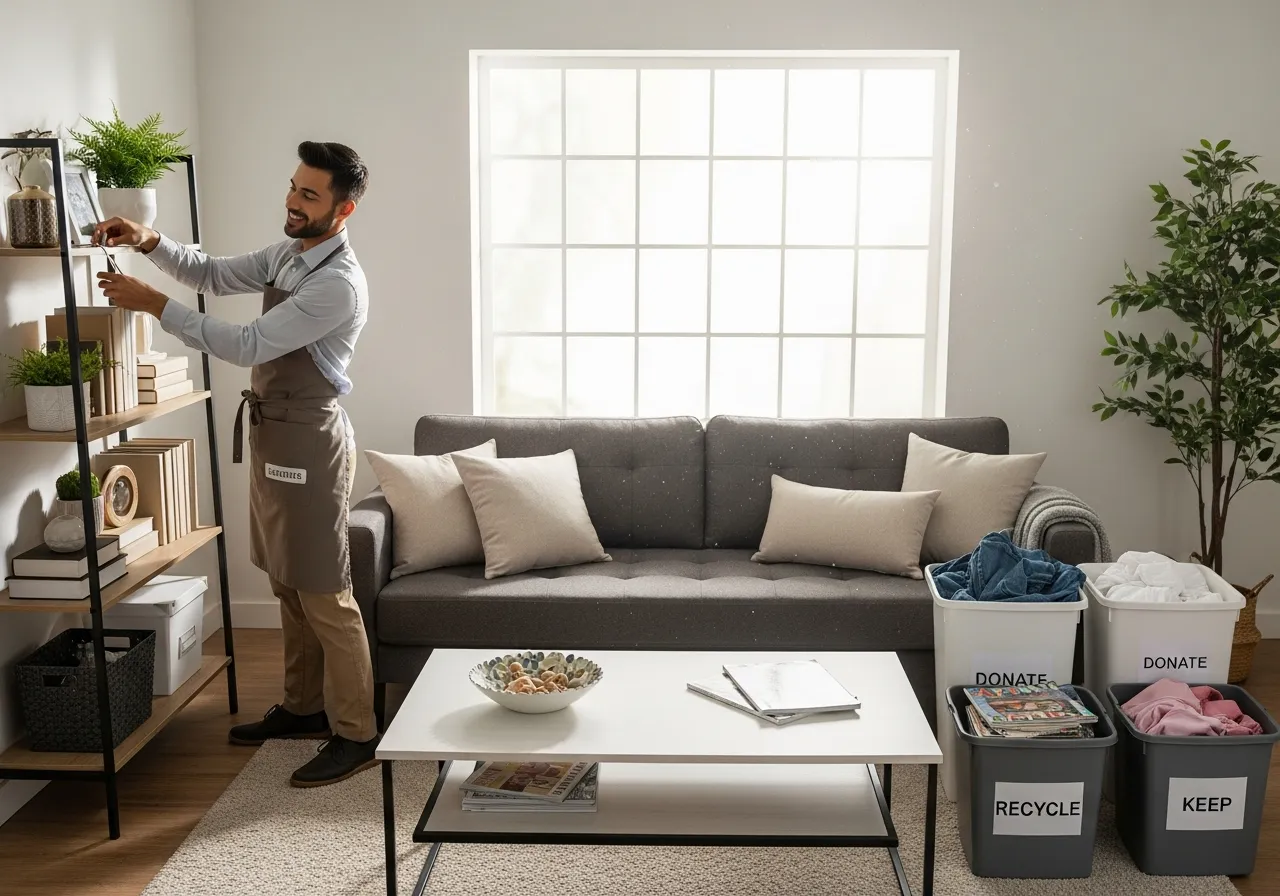 Professional decluttering services transforming living spaces
